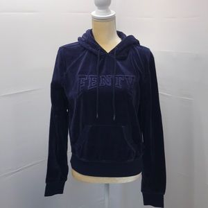 Fenty Puma Rihanna velour hooded sweatshirt pullover size large NWT